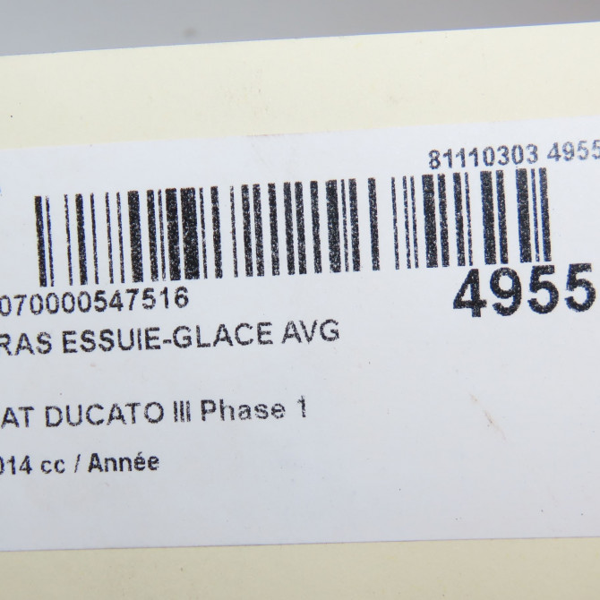 Bras essuie-glace avant gauche occasion FIAT DUCATO III Phase 1 06-2006->10-2014 2.3 D Turbo Multijet 130ch 1340684080 5