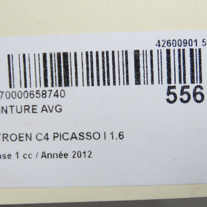 Ceinture avant gauche occasion CITROEN C4 PICASSO I Phase 1 01-2007->10-2013 1.6 e-HDI 8v 110ch 8976L8 5