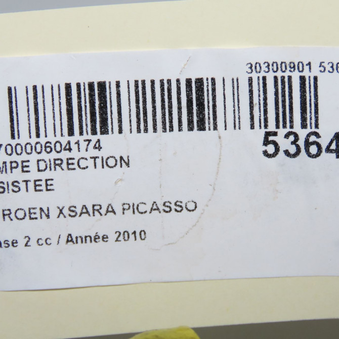 Pompe direction assistee occasion CITROEN XSARA PICASSO Phase 2 02-2004->12-2010 1.6 HDI 92 ch 4007WL 6