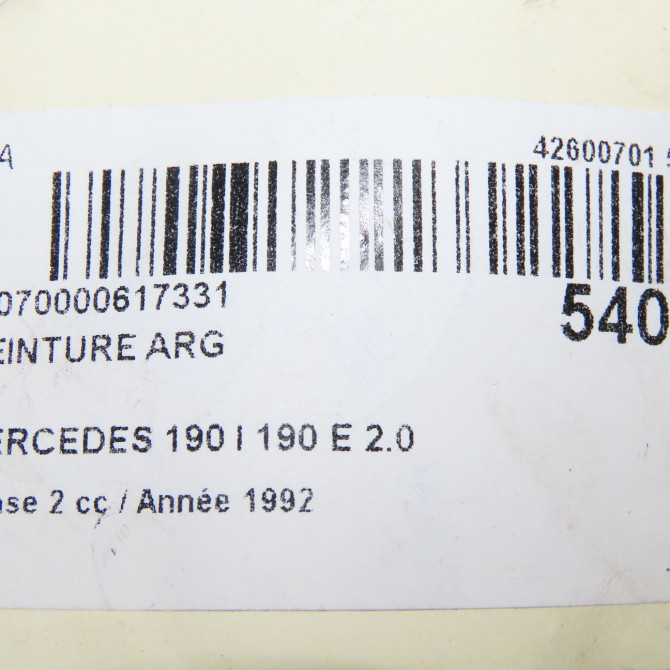 Ceinture arrière gauche occasion MERCEDES 190 I Phase 2 09-1988->06-1993 190 E 2.0 7