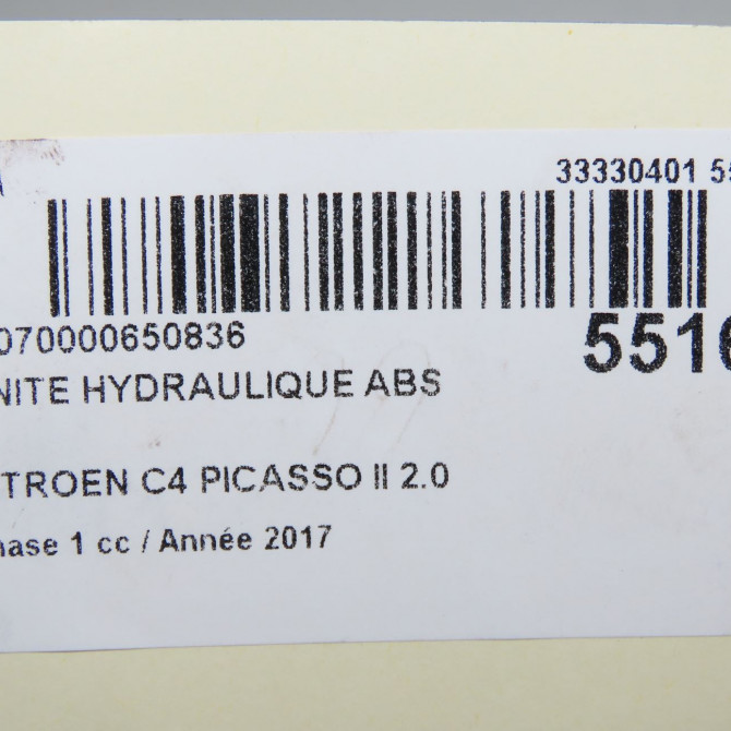 Unité hydraulique ABS occasion CITROEN C4 PICASSO II Phase 1 04-2013->... 2.0 BlueHDi 150ch 1617561580 8
