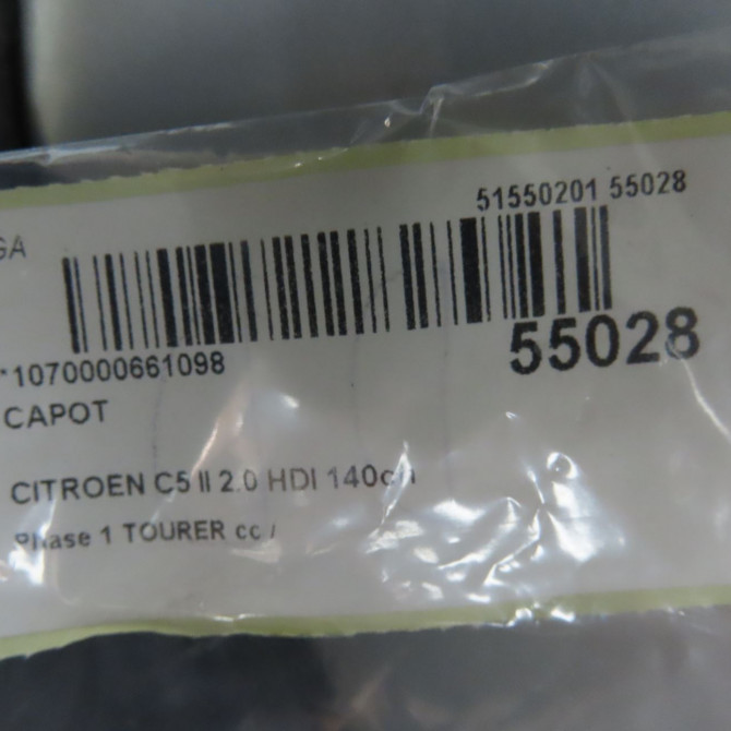 Capot occasion CITROEN C5 II Phase 1 04-1995->04-1999 2.0 HDI 140ch 7901P3 8