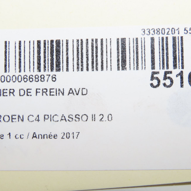 Etrier de frein avant droit occasion CITROEN C4 PICASSO II Phase 1 04-2013->... 2.0 BlueHDi 150ch 1609897580 7
