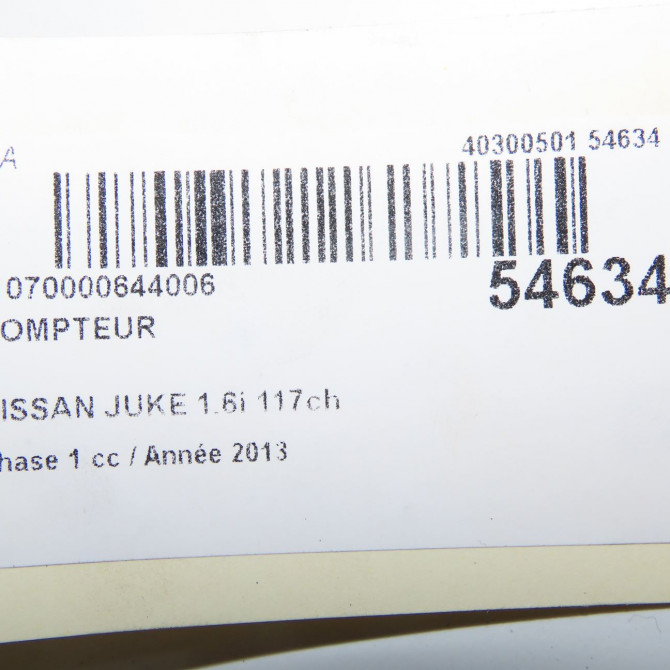Compteur occasion NISSAN JUKE Phase 1 09-2010->... 1.6i 117ch 24810BX90B 6