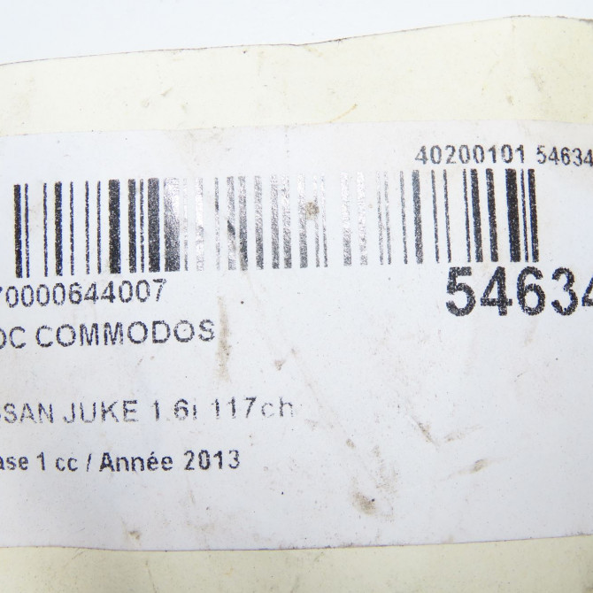 Bloc commodos occasion NISSAN JUKE Phase 1 09-2010->... 1.6i 117ch 255603NL0B 5