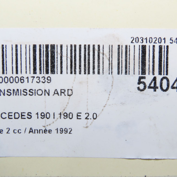 Transmission arrière droite occasion MERCEDES 190 I Phase 2 09-1988->06-1993 190 E 2.0 6