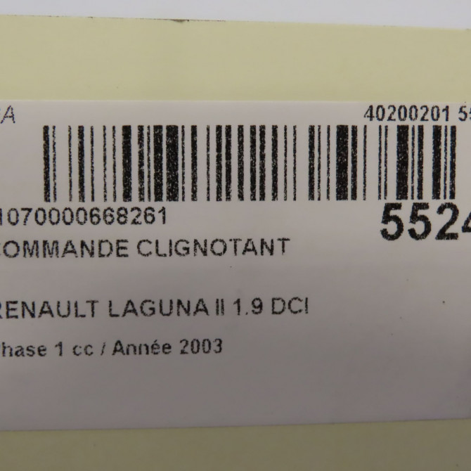 Commande clignotant occasion RENAULT LAGUNA II Phase 1 11-2000->03-2005 1.9 DCI 110ch 6