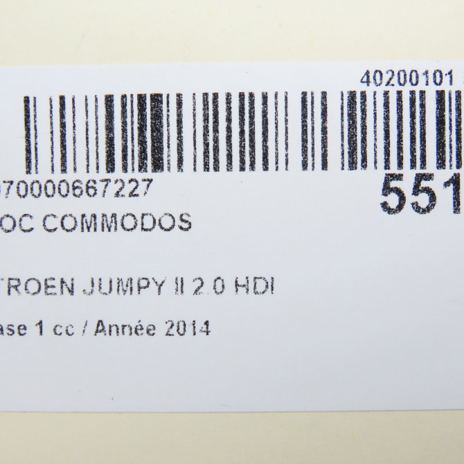 Bloc commodos occasion CITROEN JUMPY II Phase 1 01-2007->... 2.0 HDI 125ch 7