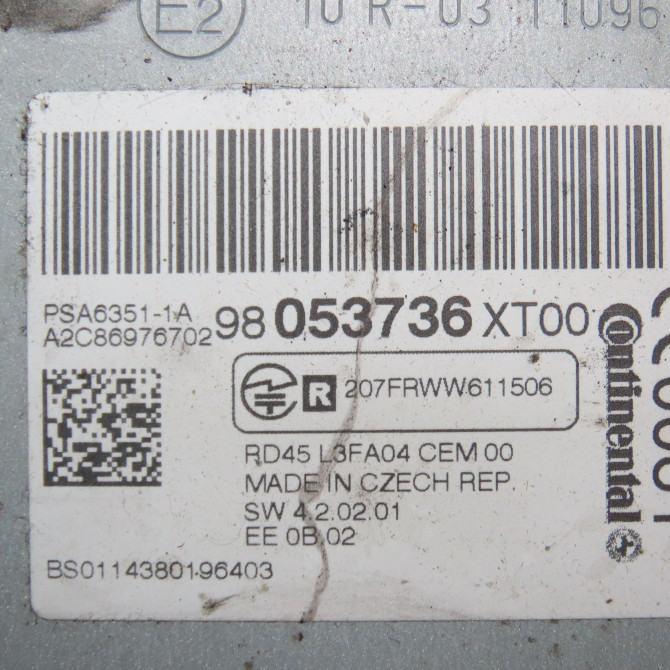 Autoradio occasion CITROEN JUMPY II Phase 1 01-2007->... 2.0 HDI 125ch 1616144180 5