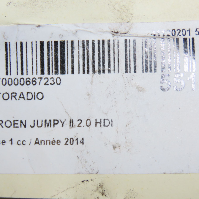 Autoradio occasion CITROEN JUMPY II Phase 1 01-2007->... 2.0 HDI 125ch 1616144180 7