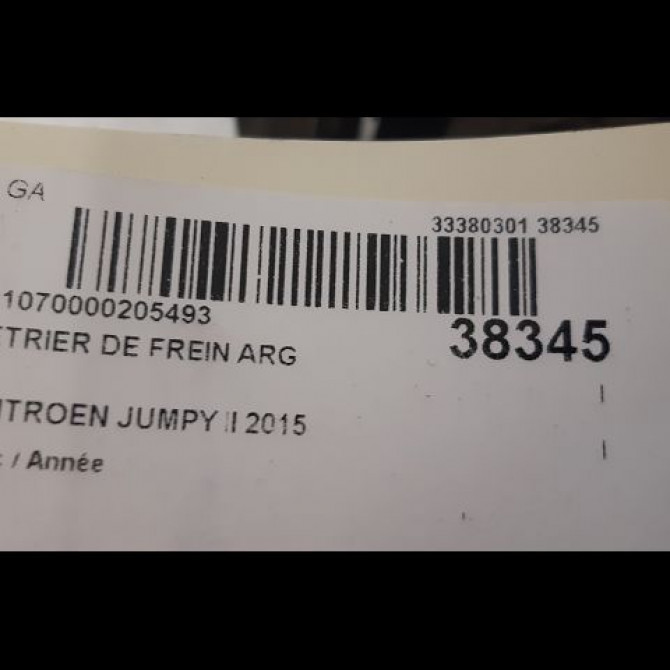 Etrier de frein arrière gauche occasion CITROEN JUMPY II 4401L0 3