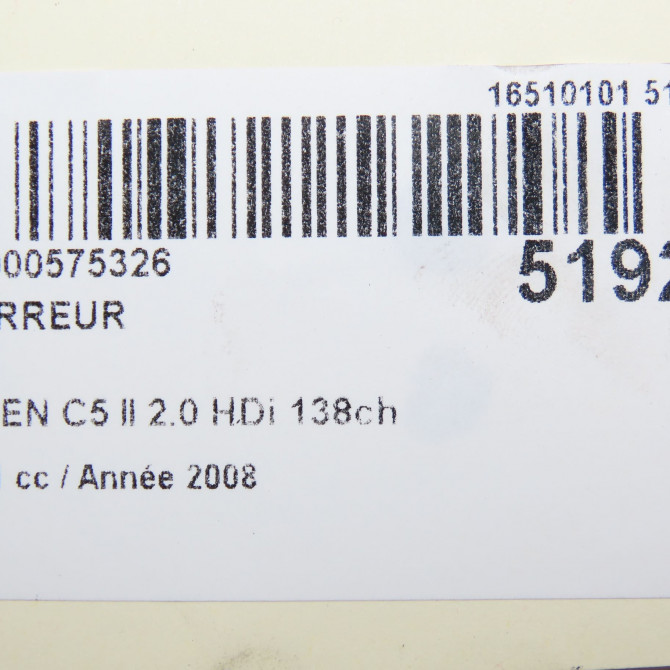 Démarreur occasion CITROEN C5 II Phase 1 04-2008->... 2.0 HDi 138ch 9827007180 7