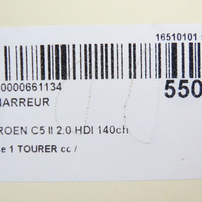 Démarreur occasion CITROEN C5 II Phase 1 04-1995->04-1999 2.0 HDI 140ch 9827007180 7