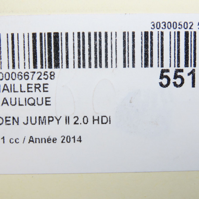 Cremaillere hydraulique occasion CITROEN JUMPY II Phase 1 01-2007->... 2.0 HDI 125ch 4001S0 6