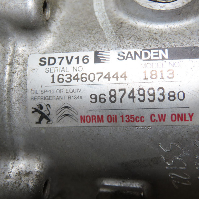 Compresseur air conditionne occasion CITROEN JUMPY II Phase 1 01-2007->... 2.0 HDI 125ch 648748 6