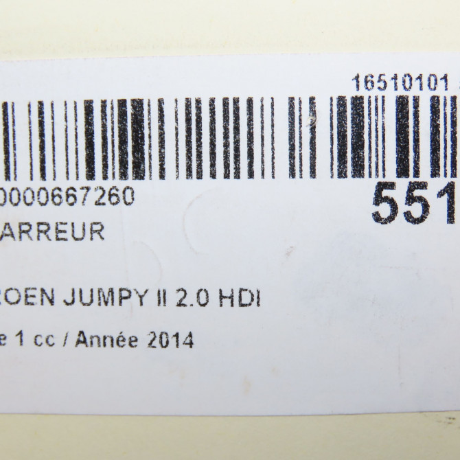 Démarreur occasion CITROEN JUMPY II Phase 1 01-2007->... 2.0 HDI 125ch 9827007180 7