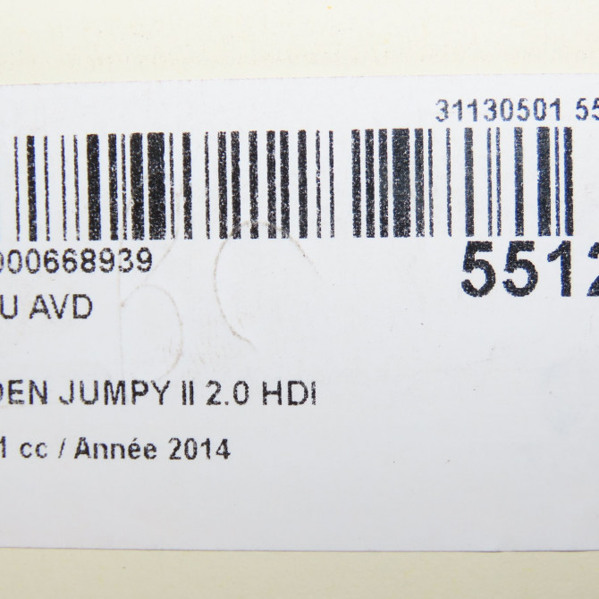 Moyeu avd occasion CITROEN JUMPY II Phase 1 01-2007->... 2.0 HDI 125ch 330780 7