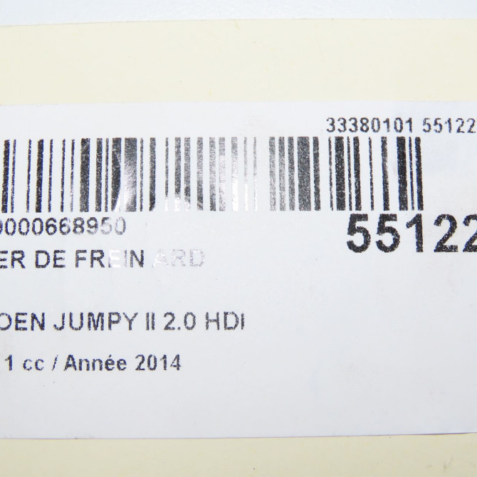 Etrier de frein arrière droit occasion CITROEN JUMPY II Phase 1 01-2007->... 2.0 HDI 125ch 4401L1 7