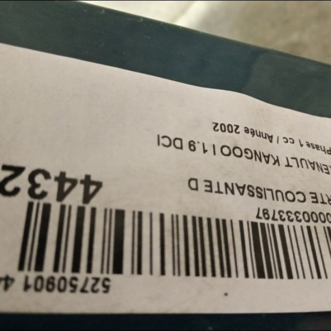 Porte coulissante d occasion RENAULT KANGOO I Phase 1 09-1997->06-2003 1.9 DCI 8v 80ch 7751473603 2