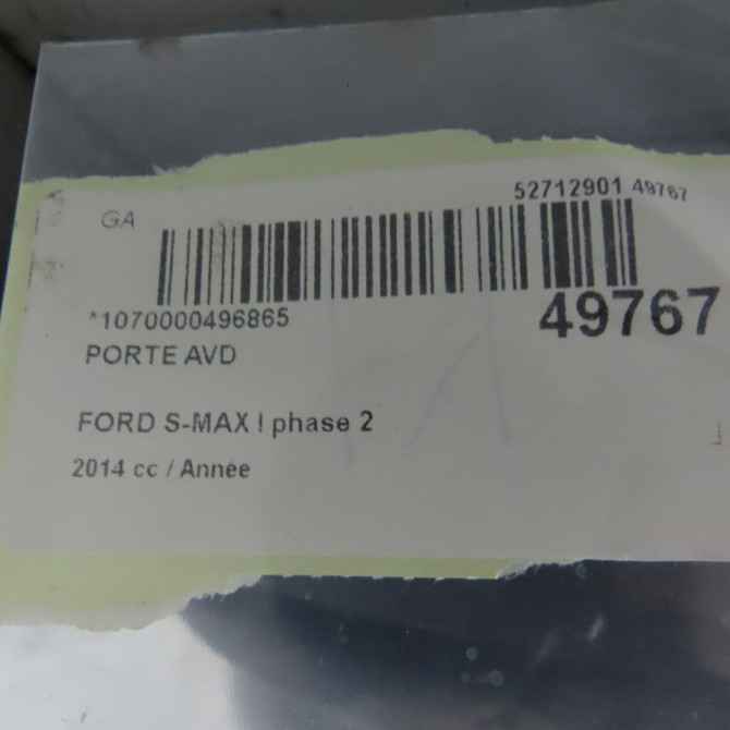 Porte avant droite occasion FORD S-MAX I phase 2 03-2010->12-2015 1727506 6