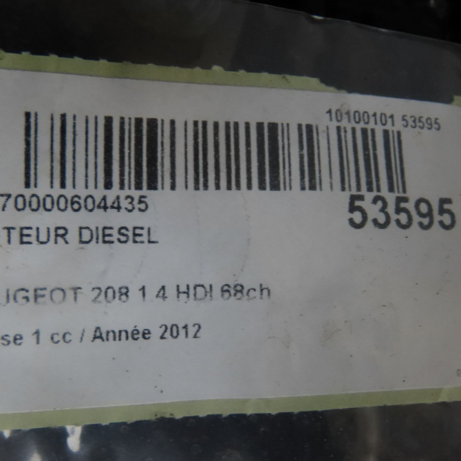 Moteur diesel occasion PEUGEOT 208 208 Phase 1 2012-03-01->2015-09-30 1.4 HDI 68ch 1606280380 7