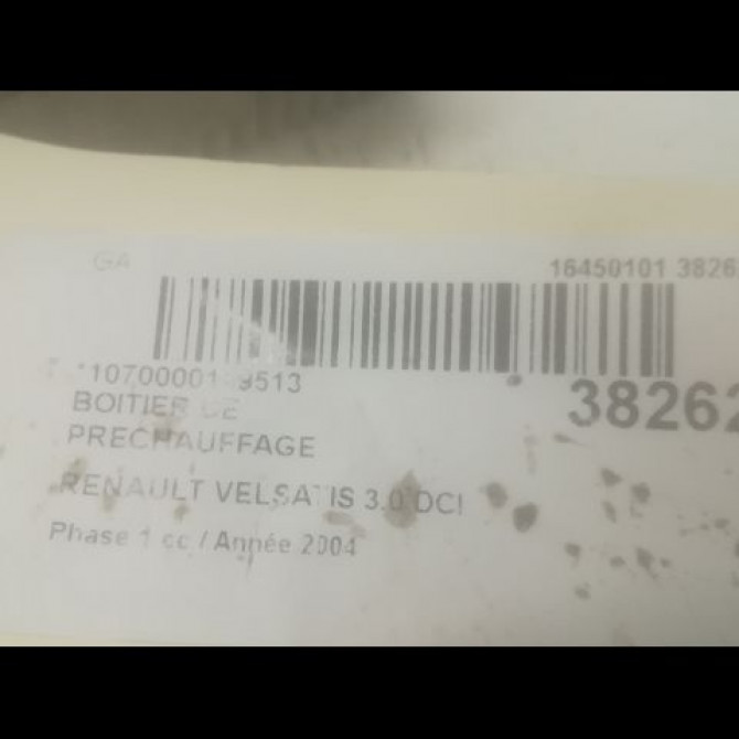 Boitier de préchauffage occasion RENAULT VELSATIS Phase 1 01-2002->04-2005 3.0 DCI V6 177ch 8200054946 3