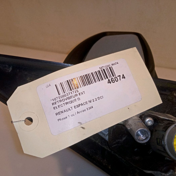 Retroviseur exterieur electrique droit occasion RENAULT ESPACE IV Phase 1 09-2002->03-2006 2.2 DCI 7701053702 5
