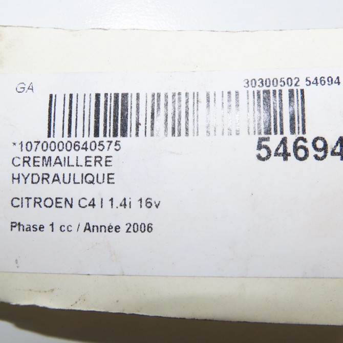 Cremaillere hydraulique occasion CITROEN C4 I Phase 1 11-2004->07-2008 1.4i 16v 1617934080 7