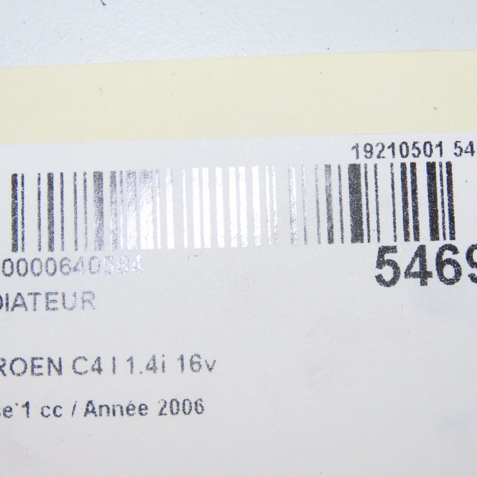 Radiateur occasion CITROEN C4 I Phase 1 11-2004->07-2008 1.4i 16v 1330N5 5
