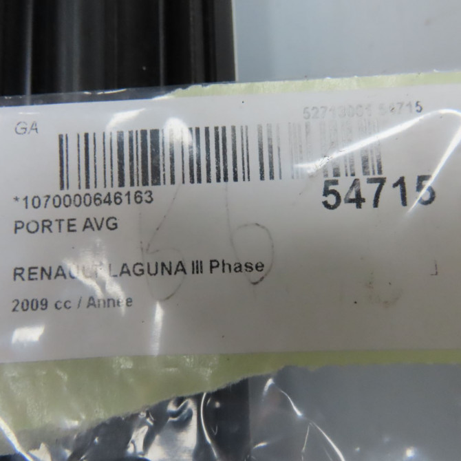 Porte avant gauche occasion RENAULT LAGUNA III Phase 1 COUPE 08-2008->03-2013 801014888R 8