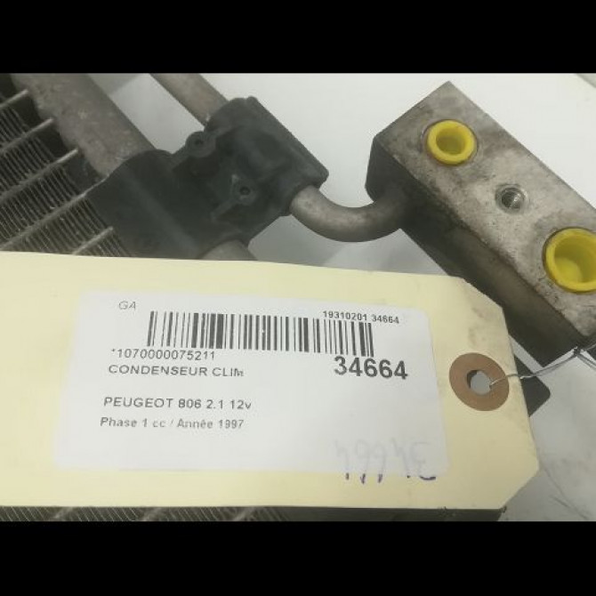 Condenseur clim occasion PEUGEOT 806 Phase 1 06-1994->12-2001 2.1 12v 6455Y3 3
