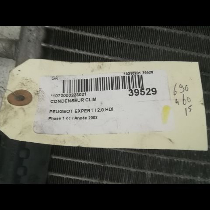 Condenseur clim occasion PEUGEOT EXPERT I Phase 1 10-1995->12-2003 2.0 HDI 95ch 6455Y3 4