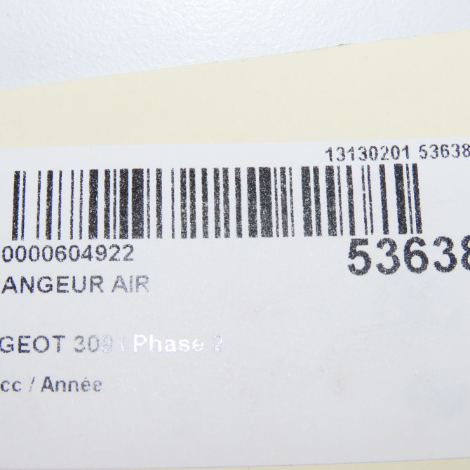 Echangeur air occasion PEUGEOT 308 I Phase 2 04-2011->11-2013 384P8 5