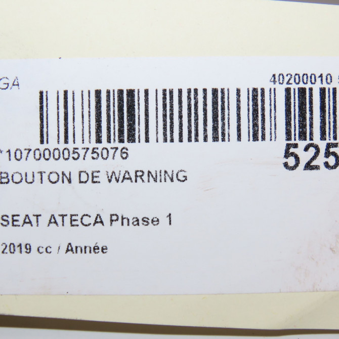 Bouton de warning occasion SEAT ATECA Phase 1 06-2016->... 5F0953235B1QB 4