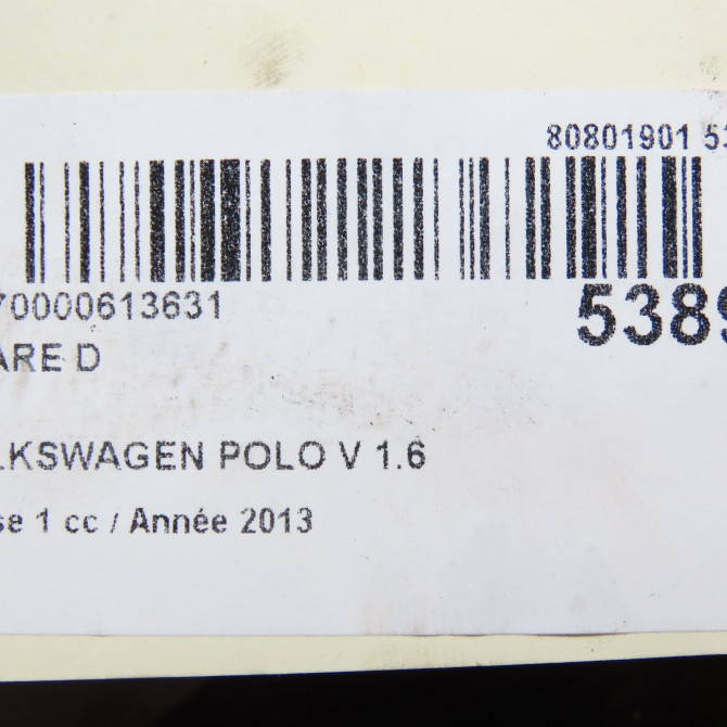 Phare droit occasion VOLKSWAGEN POLO V POLO V Phase 1 2009-09-01->2014-05-31 1.6 TDI 90ch 6R1941008F 6