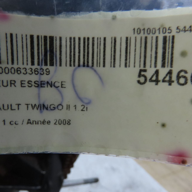 Moteur essence occasion RENAULT TWINGO II Phase 1 06-2007->11-2011 1.2i 60ch 7701477952 7