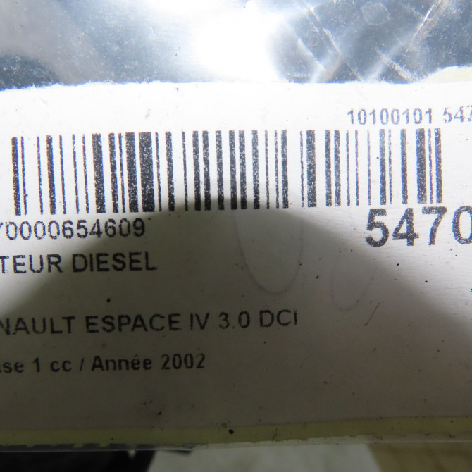 Moteur diesel occasion RENAULT ESPACE IV Phase 1 09-2002->03-2006 3.0 DCI 7701478902 7