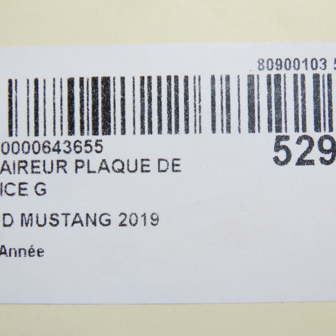 Eclaireur plaque de police g occasion FORD MUSTANG VII phase 1 06-2015->... 5333251 5
