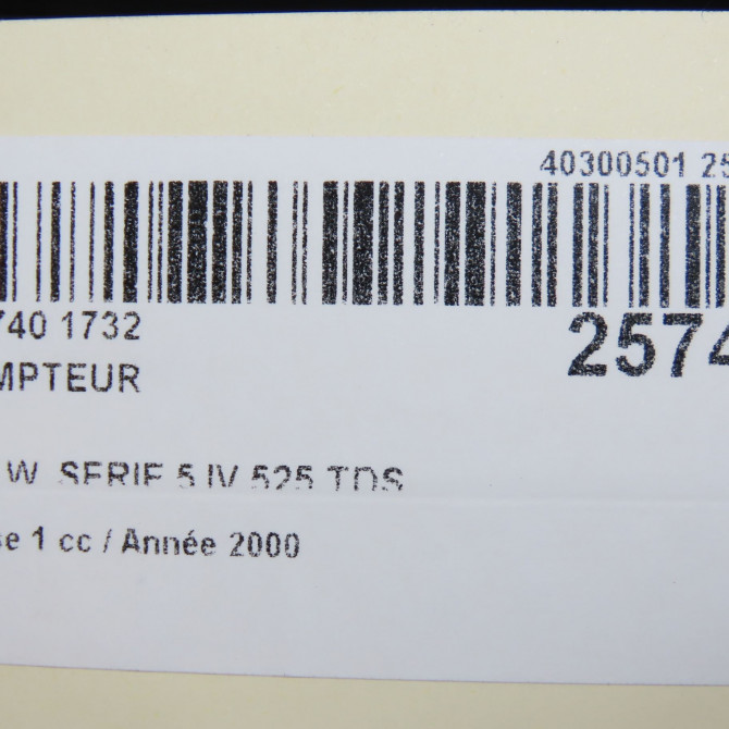 Compteur occasion B.M.W. SERIE 5 IV Phase 1 12-1995->07-2000 525 TDS 62.11-690380 7