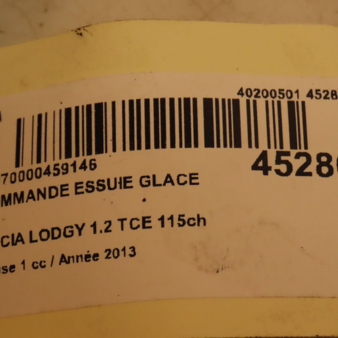 Commande essuie glace occasion DACIA LODGY Phase 1 01-2012->... 1.2 TCE 115ch 8201168008 4