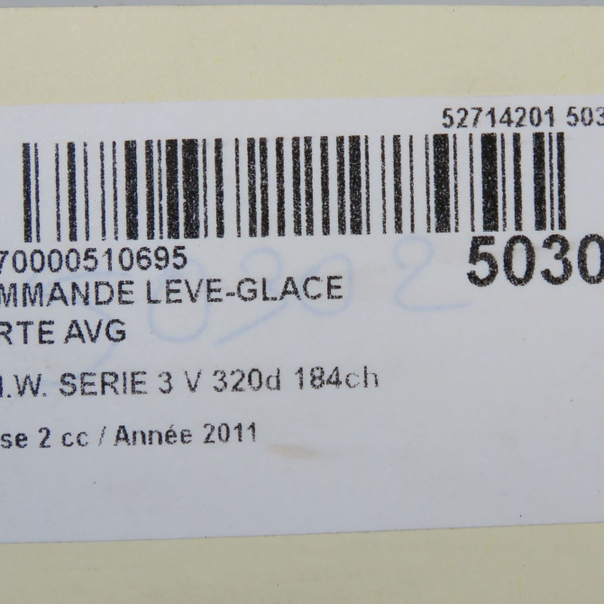 Commande lève-glace porte avant gauche occasion B.M.W. SERIE 3 V Phase 2 09-2008->12-2011 320d 184ch 61319217331 5