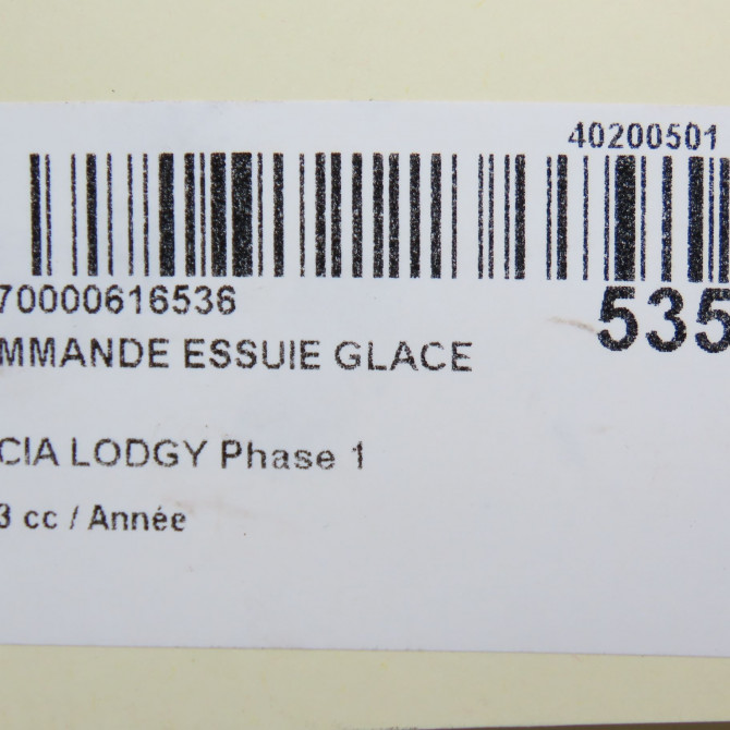 Commande essuie glace occasion DACIA LODGY Phase 1 01-2012->... 8201168008 6