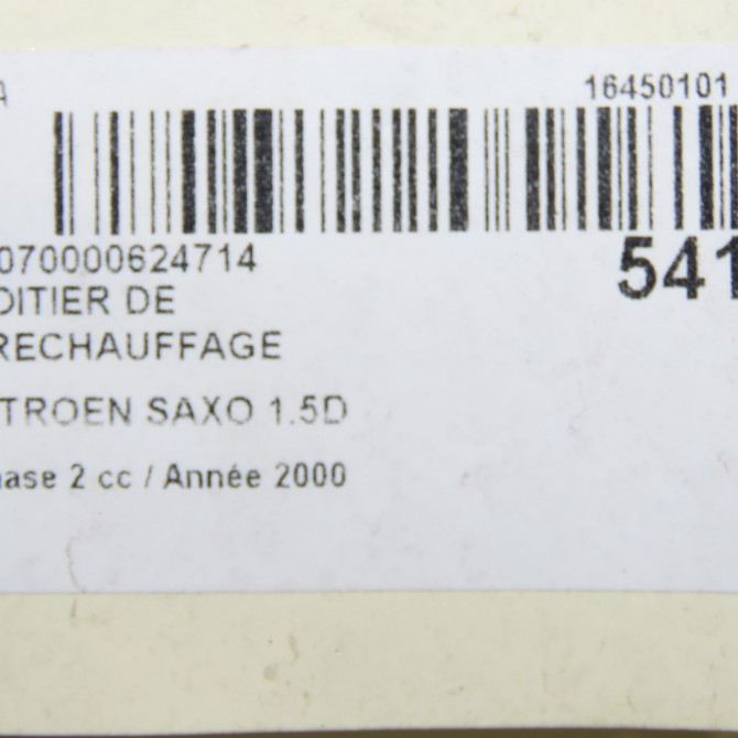 Boitier de préchauffage occasion CITROEN SAXO Phase 2 09-1999->12-2004 1.5D 598127 5