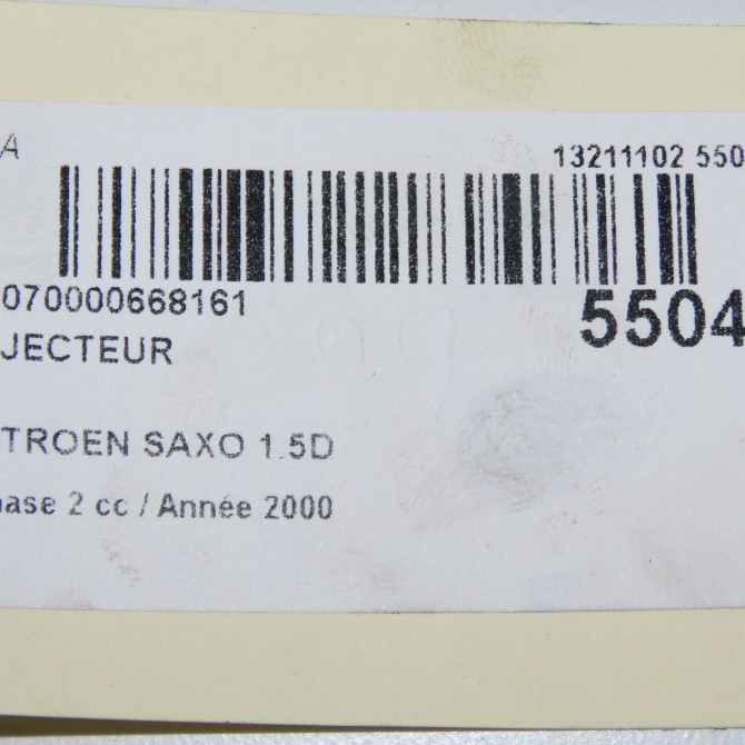 Injecteur occasion CITROEN SAXO Phase 2 09-1999->12-2004 1.5D 198065 4