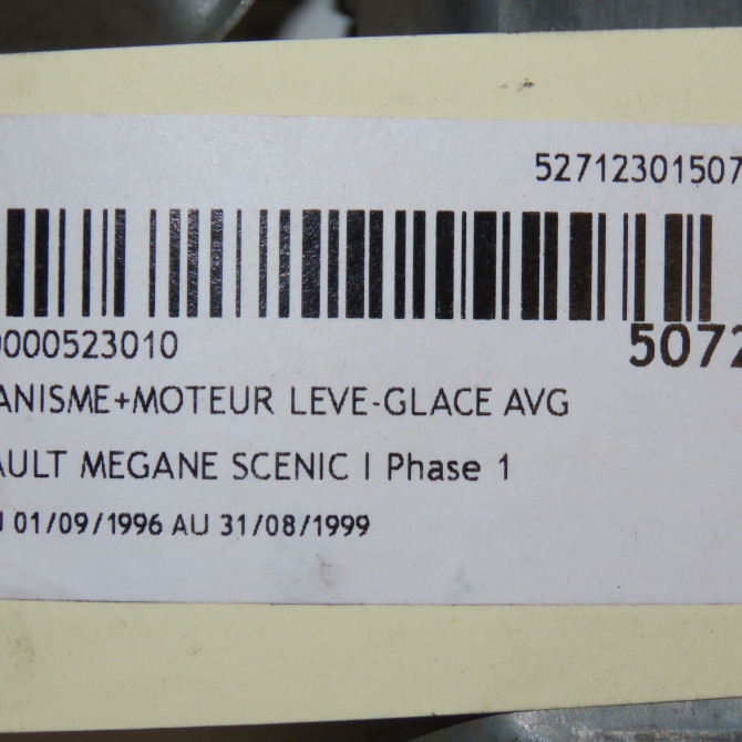 Mecanisme+moteur leve-glace avg occasion RENAULT MEGANE SCENIC I Phase 1 09-1996->08-1999 1.6 7700838592 6