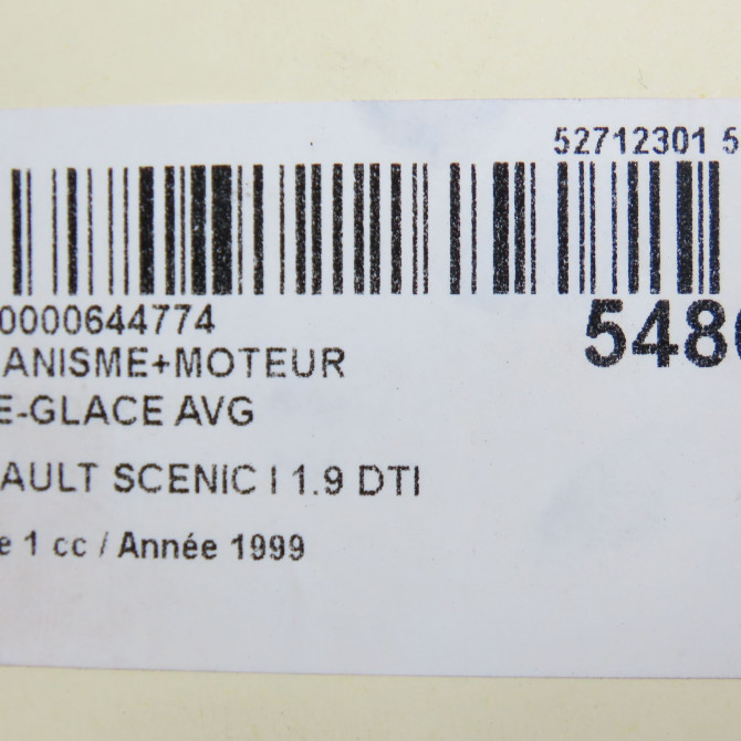 Mecanisme+moteur leve-glace avg occasion RENAULT SCENIC I Phase 1 09-1996->08-1999 1.9 DTI 100ch 7700838592 8
