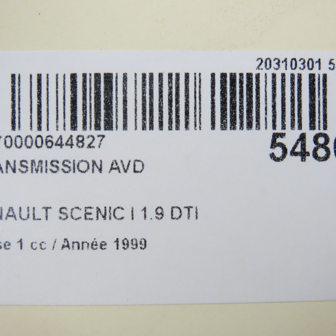 Transmission avant droite occasion RENAULT SCENIC I Phase 1 09-1996->08-1999 1.9 DTI 100ch 7700111918 6