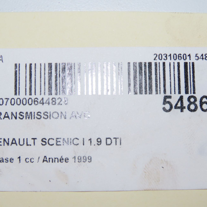 Transmission avant gauche occasion RENAULT SCENIC I Phase 1 09-1996->08-1999 1.9 DTI 100ch 8200064731 5