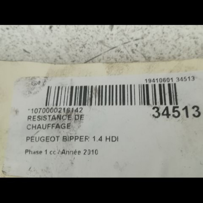 Resistance de chauffage occasion PEUGEOT BIPPER Phase 1 03-2008->... 1.4 HDI 70ch 6436C4 3