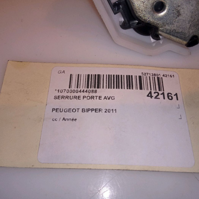 Serrure porte avg occasion PEUGEOT BIPPER 1677091080 5